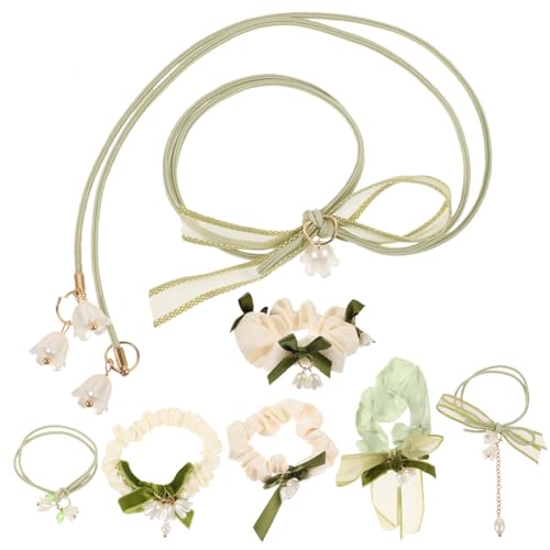 TOVINANNA Süßes Haargummi-set – 8-teiliges Elastisches Haarband Für Damen Haargummis Ohne Beschädigung Pferdeschwanzhalter Mit Schleife Haar-accessoires Für Mädchen von TOVINANNA