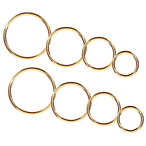 TOVINANNA 8Stücke Teiliges Goldene Nasenringe Einstellbare Nasenpiercings Hochwertigem für Alltag und Besondere Anlässe Designs für Frauen und Mädchen von TOVINANNA