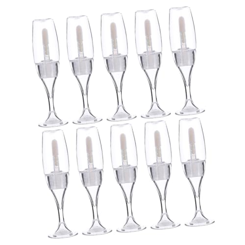 TOVINANNA 8ml Lip Gloss Tubes Leere Lippenbalsam Flaschen Weinglas Form Transparente Lip Gloss Behälter Für Kosmetikverpackung Ideal Für DIY Lippenpflegeprodukte von TOVINANNA