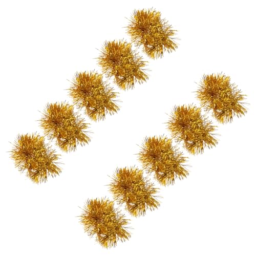 TOVINANNA 8st Cheerleader-handgelenksblume Goldene Pompons Cheerleading-pompons Cheerleader-armband Cheerleader-zubehör Cheer Pompom Requisiten Kleiner Bommel Kind Sport Plastik von TOVINANNA