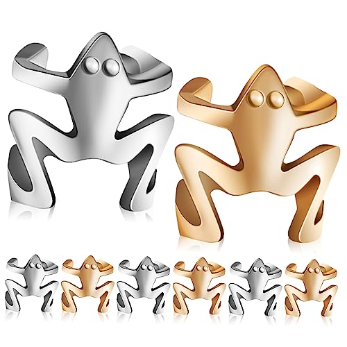 TOVINANNA 8stücke Clip Ohrringe Frosch Tier Ohrknochen Manschettenclips Ohrschmuck Für Frauen Teenager Mädchen von TOVINANNA