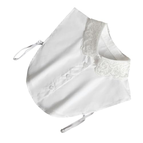 TOVINANNA Abnehmbarer Falscher Kragen mit Gesticktem Spitzen design Verstellbare Träger Vielseitiger Damen Hemdkragen einsatz für Blusen Pullover und Kleider Elegant und Angenehm zu Tragen von TOVINANNA