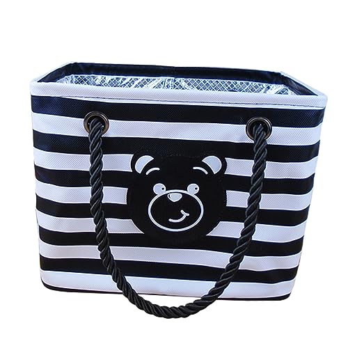 TOVINANNA Adorable Bath Bag wasserdichte Tragbare Badewanne Mit Großem Fassungsvermögen Für Männer Und Multifunktionale Kosmetiktasche Schwarz Und Weiß von TOVINANNA