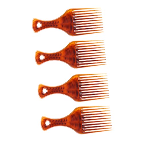 TOVINANNA 4stücke Breit Gezahnter Kunststoff-haarkamm Für Lockiges Haar Für Afro-haare Pflegeleicht Tragbar Für Männer Und Langlebig Und Hautfreundlich von TOVINANNA