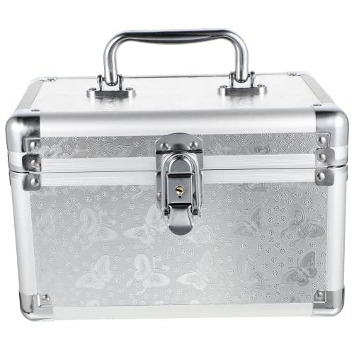 TOVINANNA Aluminiumlegierung Kosmetikkoffer Doppellagiger Make Up Organizer Tragbar für Reisen und Veranstaltungen von TOVINANNA