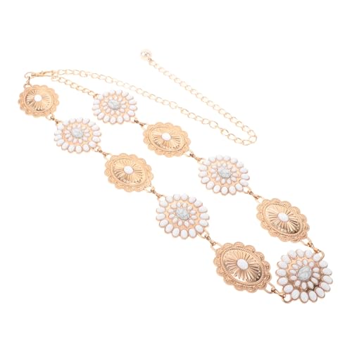 TOVINANNA Antike Metallkette Gürtel für Damen Verstellbare Taillenkette Modischer Schmuck Zinklegierung Bauch und Taillenaccessoires für Festivals und Alltag von TOVINANNA