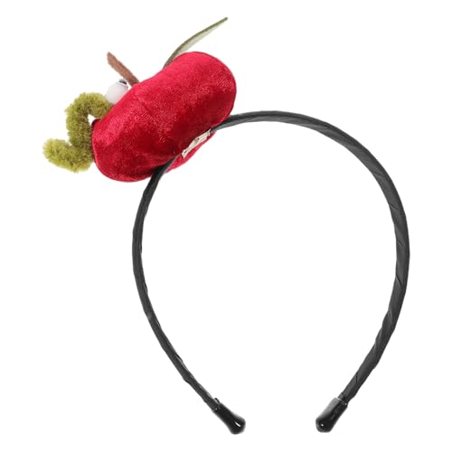 TOVINANNA Apfelrotes Haarband aus Samt Simuliertes Apfel Haaraccessoire für Weihnachten Partys und Feiertagsfeiern Leicht und Bequem für Stundenlangen Tragekomfort von TOVINANNA