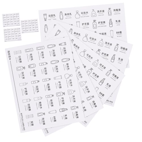 TOVINANNA Aufkleber Für Hautpflegeetiketten Selbstklebende Toilettenartikel-aufkleber Für Flaschen Organisieren Sie Ihr Badezimmer Und Ihre Kosmetik von TOVINANNA