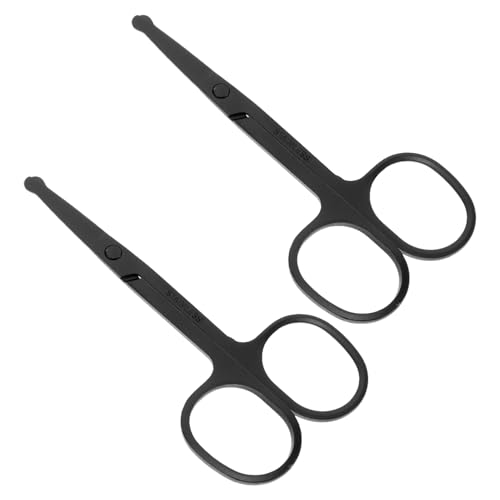 TOVINANNA Augenbrauen-trimmer-scheren-set Abgerundete Spitze Nasenhaarschere Für Männer Und Frauen Gesichtshaarschere Aus Edelstahl 2-teilig von TOVINANNA