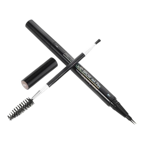 TOVINANNA Augenbrauenstift Wasserfest Mit Augenbrauenpinsel Für Make-up Flüssiger Augenbrauen Konturstift Wasserfester Augenaufhellerstift Für Natürliche Brauenform von TOVINANNA