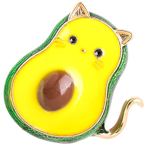 TOVINANNA Avocado Cat Brosche Pin für Kleidung Taschen Schals Lustiger Tier Anstecker als für Katzenliebhaber Dekorativ und Praktisch von TOVINANNA