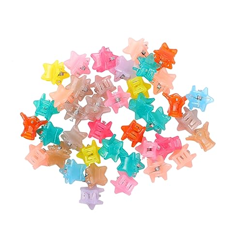 TOVINANNA 40stücke Mini Haarklauen Für Niedliche Haarspangen Sternform Vielseitige Haarschmuck-accessoires Für Mädchen Leicht Und Langlebig Bunte Auswahl Für Jeden Anlass von TOVINANNA