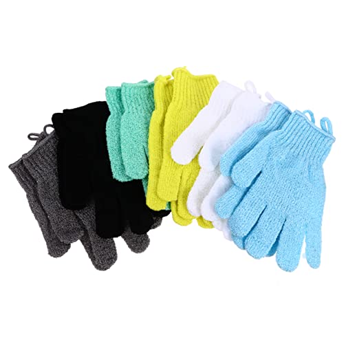 TOVINANNA Badehandschuhe Mit Peeling Körperpflegehandschuhe 12-teiliges Set Nylonmaterial Perfekt Für Frauen Und Männer von TOVINANNA