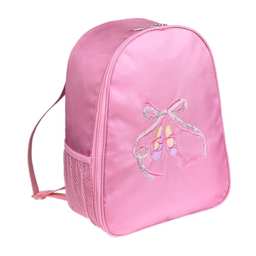 TOVINANNA Ballett Tasche Für Mädchen Bestickte Tanztasche Aus Nylon Und Polyester Und Leicht Mit Netztaschen Für Wasserflasche Und Regenschirm Für Ballett Tanzen Und Schulgebrauch von TOVINANNA