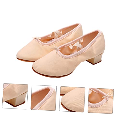 TOVINANNA Ballettschuhe Damen Soft Sole Niedriger Absatz Tanzschuhe Für Bühne Yoga Bauchtanz Flexibel Strapazierfähig von TOVINANNA