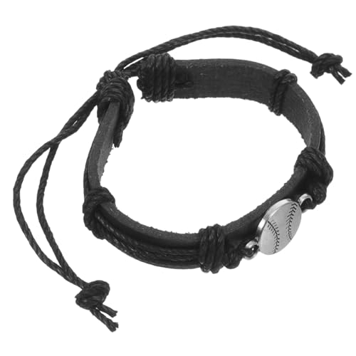 TOVINANNA Baseball Perlen Armband Aus Kunstleder Und Legierung Verstellbares Baseball Armband Für Jungen Und Frauen Baseball Party Favor Geschenk Für Baseballfans von TOVINANNA