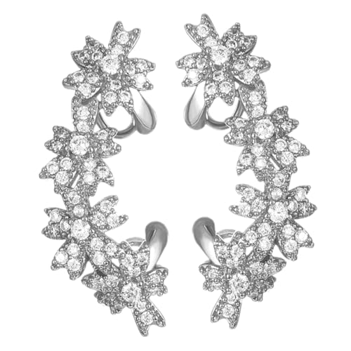 TOVINANNA Blumen Ohrclips für Frauen Kreative Ohrmanschetten Nicht Piercende Ohrringe Leicht und für Partys und Besondere Anlässe von TOVINANNA