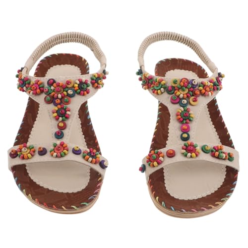 TOVINANNA Flache Boho-sandalen Für Damen Rutschfeste Strand-schuhe Mit Römischen Motiven Leicht Und Atmungsaktiv Für Sommerferien Und Strandausflüge von TOVINANNA
