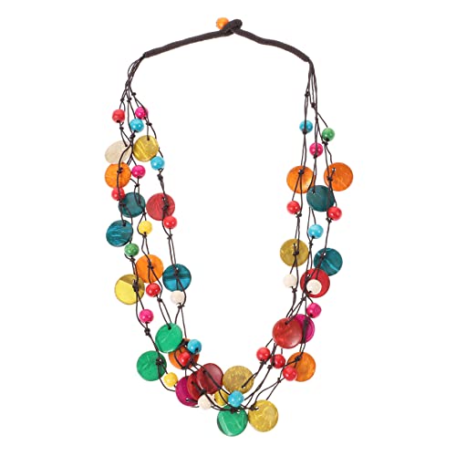TOVINANNA Damen Vintage Boho Halskette Kokosnuss Schale Geometrischer Anhänger Trendige Schlüsselbein Kette für Strand Party und Alltag TOVINANNA Damen Vintage Boho Halskette Kokosnuss Schale Geometrischer Anhänger Trendige Schlüsselbein Kette für Strand Party und Alltag von TOVINANNA