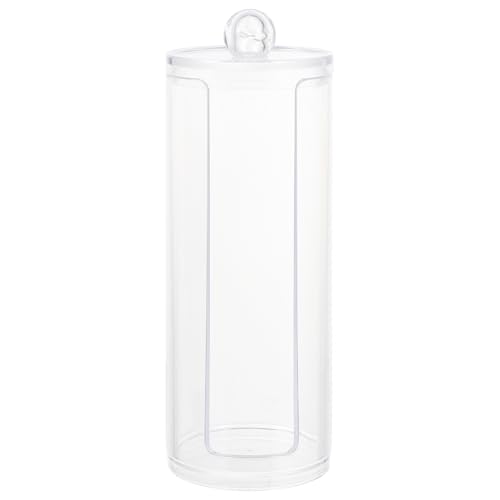 TOVINANNA Kosmetischer Baumwoll-organizer Transparente Zylindrische Aufbewahrungsbox Für Haargummis Und Wattepads Für Schminktische Und Badezimmer Praktisches Und Stilvolles Design von TOVINANNA