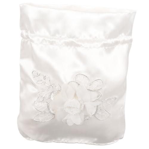TOVINANNA Brauttasche aus Satin mit Romantischem Blumenmotiv Weiche Hochzeit Clutch für Braut und Brautjungfern Dekorative Kleine Handtasche als und Party Deko von TOVINANNA
