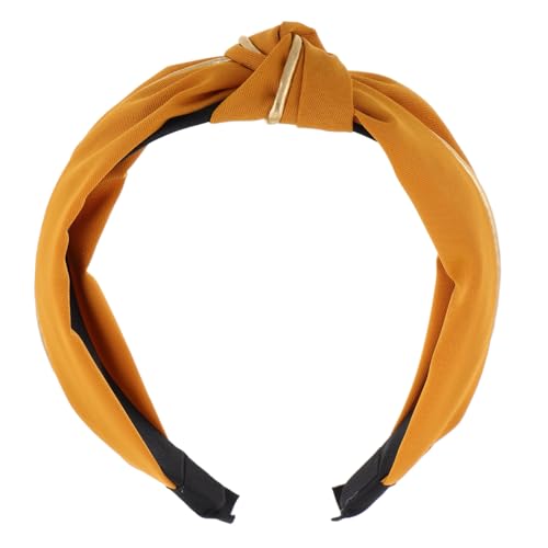 TOVINANNA Geknotetes Stirnband Aus Stoff Für Damen Breites Haarband Mit Goldrand Leicht Und Bequem Für Lässige Und Formelle Outfits von TOVINANNA