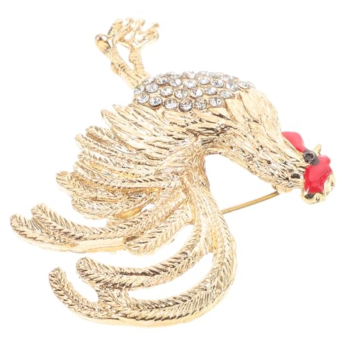 TOVINANNA Brosche Brosche Tierbrosche Anstecknadeln Damen Hemdbrosche Broschen Schmuck Für Frauen Lustige Legierung Zarte Hahnnadel Legierungsnadel Geschenk Golden von TOVINANNA