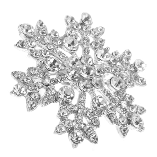 TOVINANNA Schneeflocken-anstecknadel Damen-schmuck Zinklegierung-material Strass-verzierung Party-accessoire Winter-feiertage Rucksack-ornament Schal-nadel Glitzer-design Festtagsschmuck von TOVINANNA