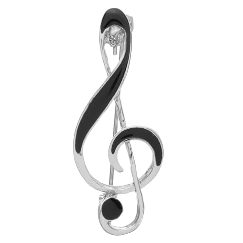 TOVINANNA Brosche mit Musiknoten Silberne Zinklegierung Minimalistisches Design für Anzüge Anstecknadel für Kleidung Rucksack Hüte Einzigartiges Accessoire von TOVINANNA