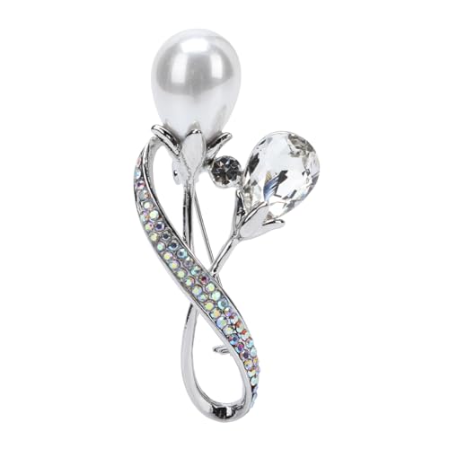 TOVINANNA Brosche mit Strassbesetzten Details Anstecknadel für Damen Modischer Schmuck für Formelle Kleider und Festliche Outfits Vielseitig Kombinierbar für Jacken Schals und Blusen von TOVINANNA