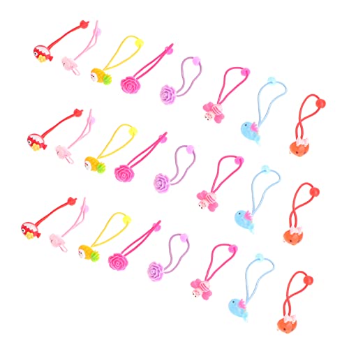 TOVINANNA 24stücke Teiliges Bunter Elastischer Haargummis Für Mädchen Handgemachte Cartoon-haarbänder Für Partys Geburtstage Und Alltag Für Junge Mädchen Und Kleinkinder von TOVINANNA