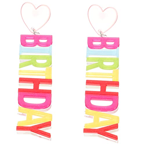 TOVINANNA Bunte Geburtstags Ohrringe für Frauen Langlebige Buchstaben Design Hänger für Partys Sommer und Besondere Anlässe TOVINANNA Bunte Geburtstags Ohrringe für Frauen Langlebige Buchstaben Design Hänger für Partys Sommer und Besondere Anlässe von TOVINANNA
