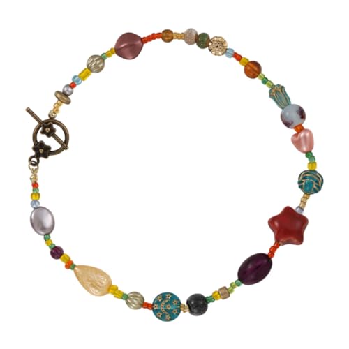 TOVINANNA Bunte Perlen Stern Halskette für Damen Stilvolle Boho Schlüsselbeinkette Modischer Halsschmuck Leicht und Langlebig Perfektes für Frauen und Mädchen TOVINANNA Bunte Perlen Stern Halskette für Damen Stilvolle Boho Schlüsselbeinkette Modischer Halsschmuck Leicht und Langlebig Perfektes für Frauen und Mädchen von TOVINANNA