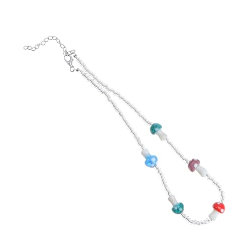 TOVINANNA Bunte Pilz Halskette Mit Anhänger Schmuck Halskette Zarte Schlüsselbein Kette Dekorative Für Frauen TOVINANNA Bunte Pilz Halskette Mit Anhänger Schmuck Halskette Zarte Schlüsselbein Kette Dekorative Für Frauen von TOVINANNA