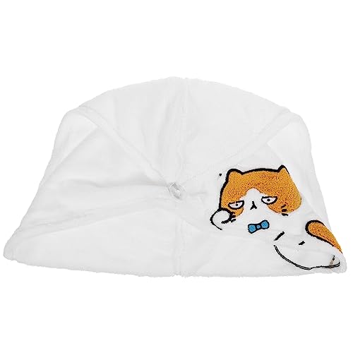 TOVINANNA Cartoon-gestickte Duschhaube aus Korallenvlies Reiniger Leistung Spa ta haarschutz caps Haarkappe für die Dusche Wiederverwendbare Duschhauben für Damen Korallenvlies aus Polyester von TOVINANNA