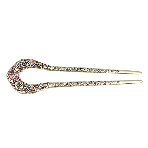 TOVINANNA Doppelte Haarnadel U-förmig Mit Kristallperlen Chignon-haarnadel Aus Legierung Ohne Spitze Frisurenaccessoire in Violett Für Frauen Und Mädchen von TOVINANNA