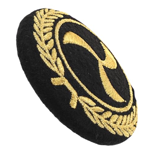 TOVINANNA Cap Badge Logo Kostüm Medaille Hutabzeichen Marine Pin Marinemütze Matrosenzubehör Gestickte Embleme Offiziersabzeichen Matrosenmütze Bootszubehör Für Herren Kostümabzeichen von TOVINANNA