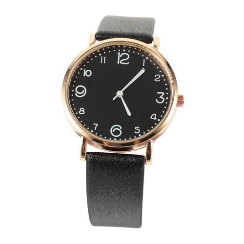 TOVINANNA Damen Armbanduhr Klassisch Elegant Verstellbares Lederarmband Große Ziffern Quarzuhr Alltag Freizeit von TOVINANNA