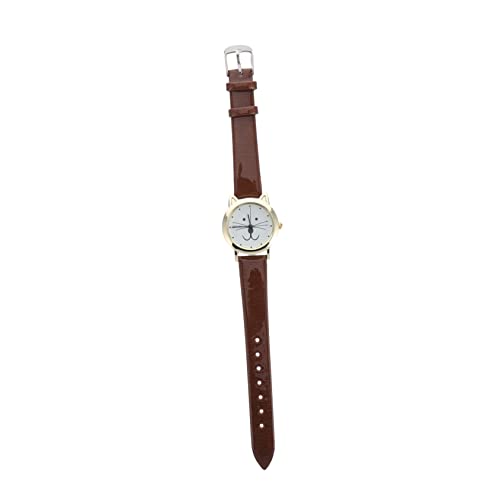 TOVINANNA Damen Uhr Armbanduhr mit Lederarmband Quarzuhr für Mädchen Katzen Design Stilvoll und Angenehm zu Tragen von TOVINANNA
