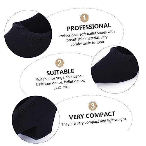 TOVINANNA Damen Ballettschuhe mit Niedrigem Absatz Weiche Canvas Tanzschuhe für Erwachsene Atmungsaktiv Leicht und Flexibel Geeignet für Ballett Bauchtanz Yoga und Bühnenauftritte von TOVINANNA