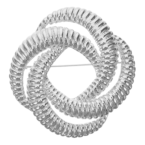 TOVINANNA Damen Brosche Geometrisches Streifen Design Metall Anstecknadel für Kleidung Pullover Mantel und Schal Modische Abstrakte Gedrehte Anstecknadel als Stilvolles Accessoire von TOVINANNA