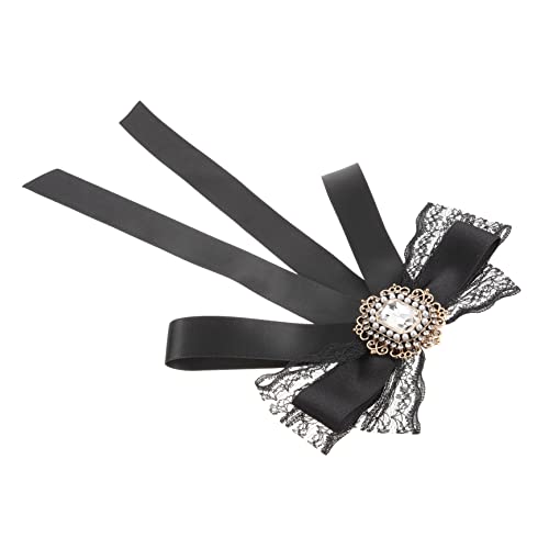 TOVINANNA Damen Brosche mit Schleifenmotiven Pre Tied Bowknot Brosche für Shirts und Kleider für Junge Mädchen und Besondere Anlässe Schwarz mit Strassverzierungen TOVINANNA Damen Brosche mit Schleifenmotiven Pre Tied Bowknot Brosche für Shirts und Kleider für Junge Mädchen und Besondere Anlässe Schwarz mit Strassverzierungen von TOVINANNA