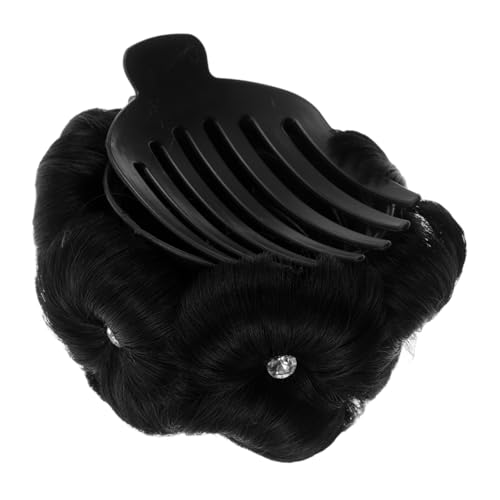 TOVINANNA Künstlicher Haarknoten Mit Klammer Für Damen Elegante Chignon-haarverlängerung Mit Strass Für Hochzeiten Und Besondere Anlässe Stabil Und Zuverlässig Glamouröses Design von TOVINANNA