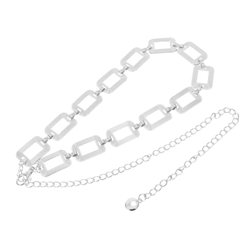 TOVINANNA Damen Metall Taillenkette Verstellbarer Gürtel für Kleider und Jeans Modischer Bauchschmuck Silber für und Jede Körperform TOVINANNA Damen Metall Taillenkette Verstellbarer Gürtel für Kleider und Jeans Modischer Bauchschmuck Silber für und Jede Körperform von TOVINANNA