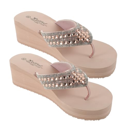 TOVINANNA Damen Sandalen Sommer Strandsandalen mit Anti-rutsch-sohle Bequeme Sandaletten mit Perlen und Strass Schmuck für Strand und Alltag TOVINANNA Damen Sandalen Sommer Strandsandalen mit Anti-rutsch-sohle Bequeme Sandaletten mit Perlen und Strass Schmuck für Strand und Alltag von TOVINANNA