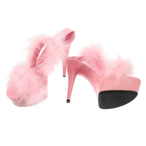 TOVINANNA Damen Sandalen mit Super High Heel Wasserfest Rutschfeste Sohle Modisch und Elegant Geeignet für Besondere Anlässe und Alltag Farblich Variierende Absätze Zufällige von TOVINANNA