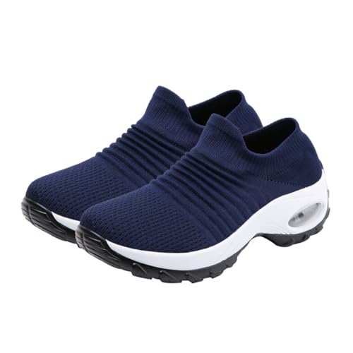 TOVINANNA Damen Sneaker Große Luftpolster Sportschuhe Atmungsaktive Sockenhafte Freizeitschuhe Für Fitness und Alltag Bequeme Strapazierfähige Laufschuhe Mit Hoher Dämpfung von TOVINANNA