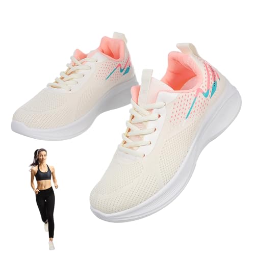 TOVINANNA Laufschuhe Für Damen Sportschuhe Mit Rutschfester Sohle Mesh-Material Für Atmungsaktivität Bequemen Sitz Modisches Aussehen Für Täglichen Gebrauch Und Outdoor-aktivitäten von TOVINANNA