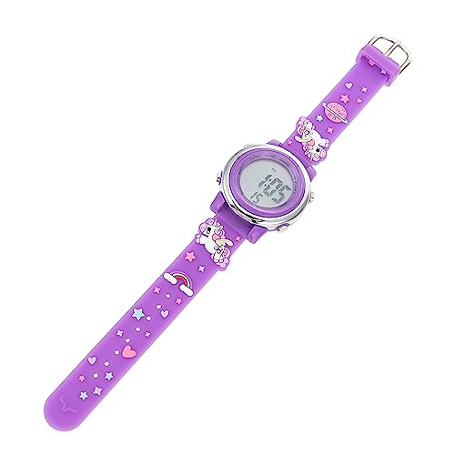 TOVINANNA Digitale Kinderuhr Cartoon Armbanduhr mit LED Hintergrundbeleuchtung 3Atm Wecker und Stoppuhr für Jungen und Mädchen für Kinder von TOVINANNA