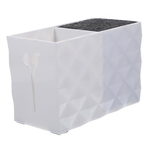 TOVINANNA Doppel Slots Scherenhalter Friseur Organizer Aufbewahrungsbox Für Werkzeuge Haarklammern Weiß Mit Großem Fassungsvermögen Und Flexibler Lagerung von TOVINANNA